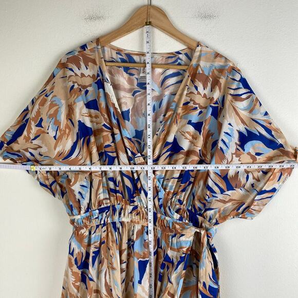 Artesands Areca Cea Verdi Cover Up Wrap Dress Size 20 to 22 Blue - Picture 13 of 14